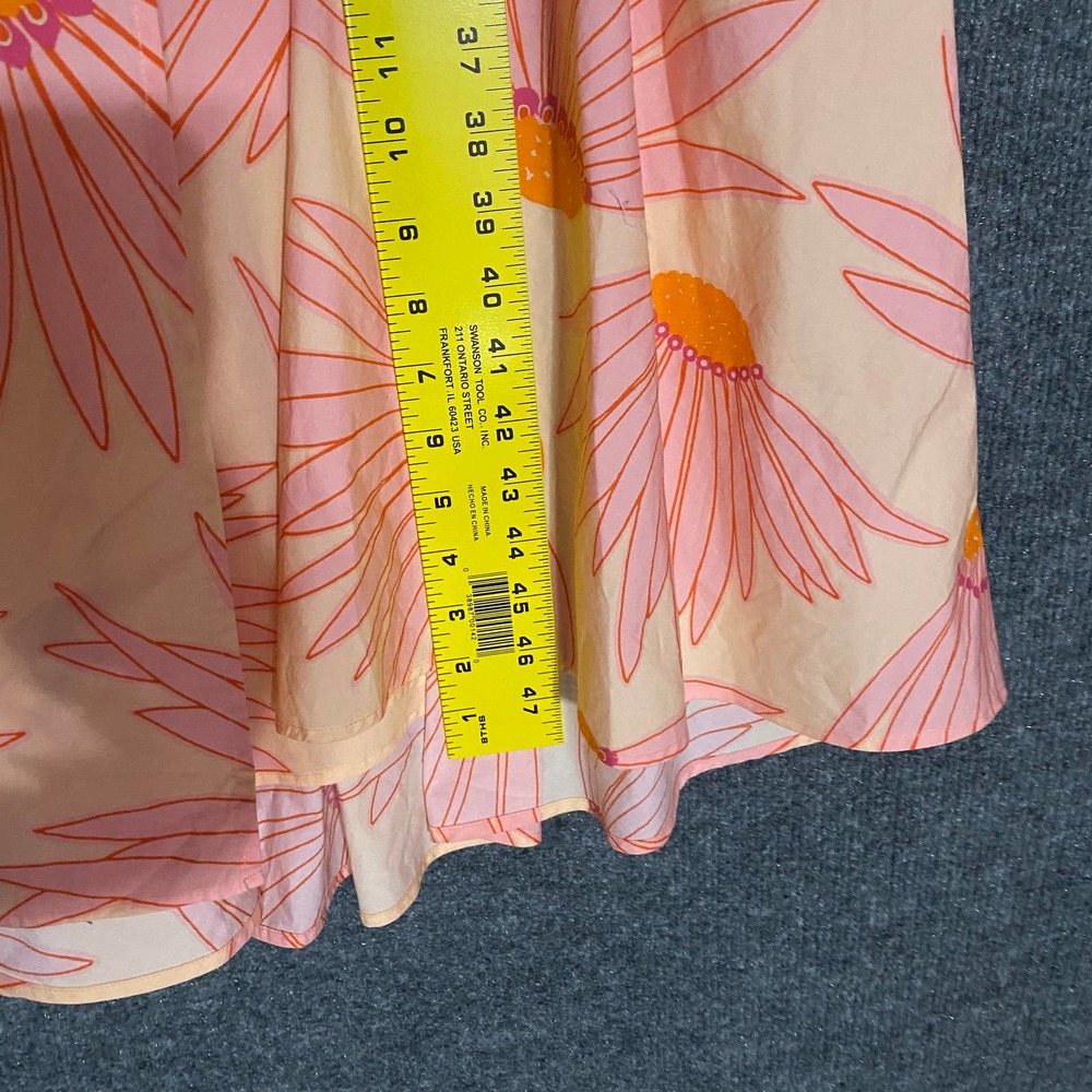 Kate Spade NY Midi Dress 0 XS Pink Falling Flower Wrap Short Sleeve Runway - Picture 12 of 15